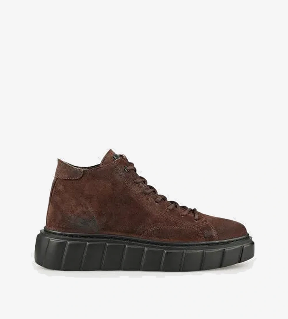 Kahve Deri Erkek Spor Bot - Görsel 1