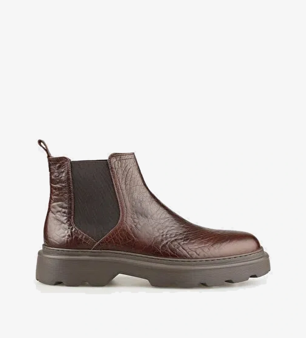 Kahve Deri Erkek Günlük Bot - Görsel 1