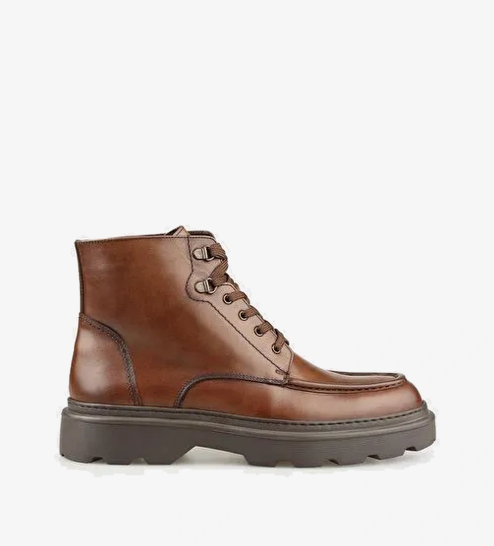 Kahve Deri Erkek Günlük Bot - Görsel 1