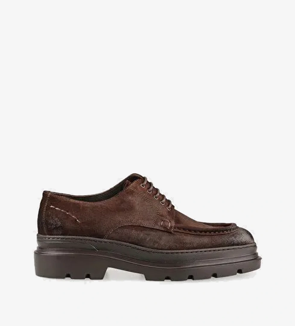 Kahve Deri Erkek Günlük Ayakkabı - Görsel 1
