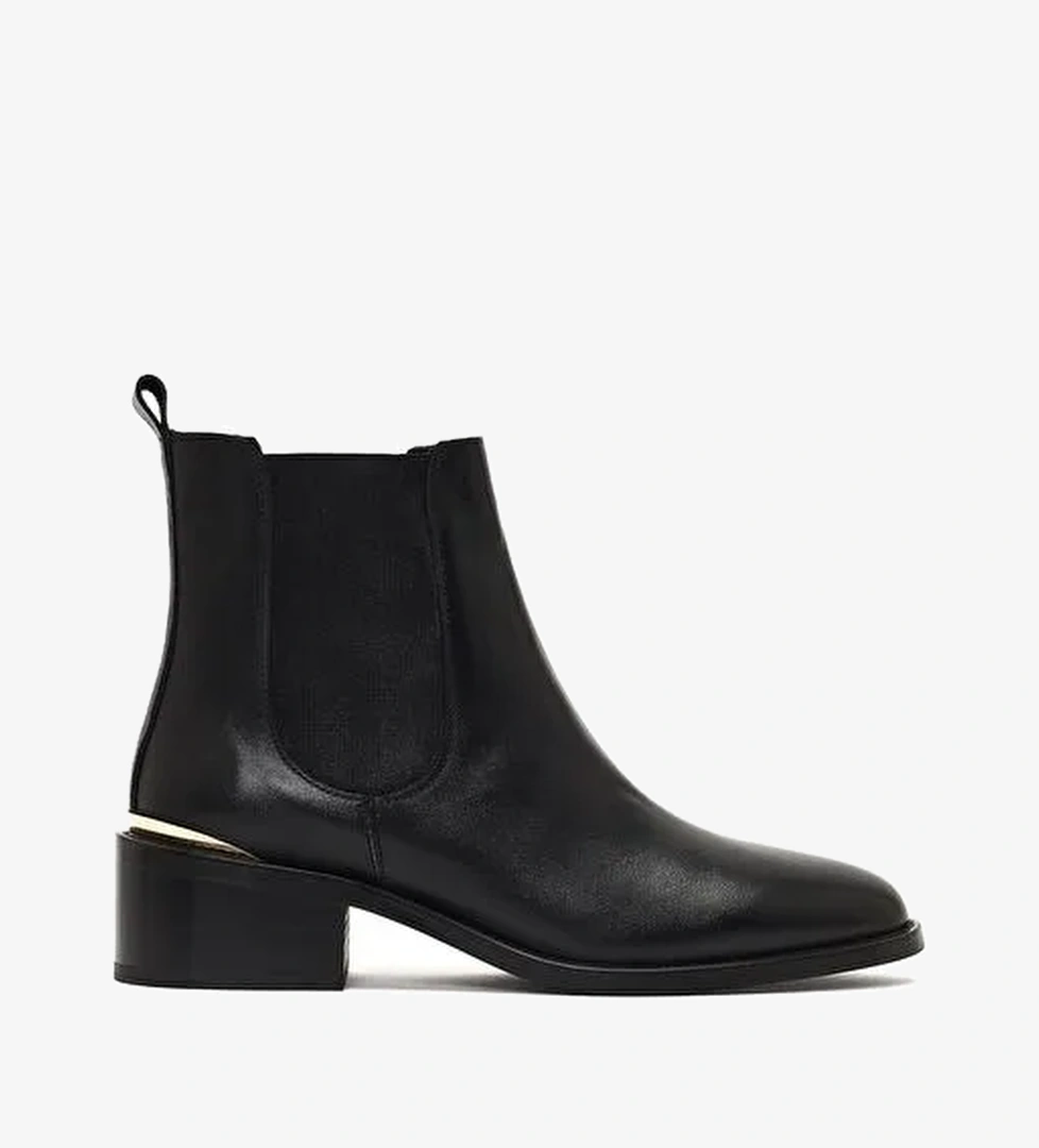 Kadın Siyah Deri Chelsea Bot 25WFD153418 - Görsel 1