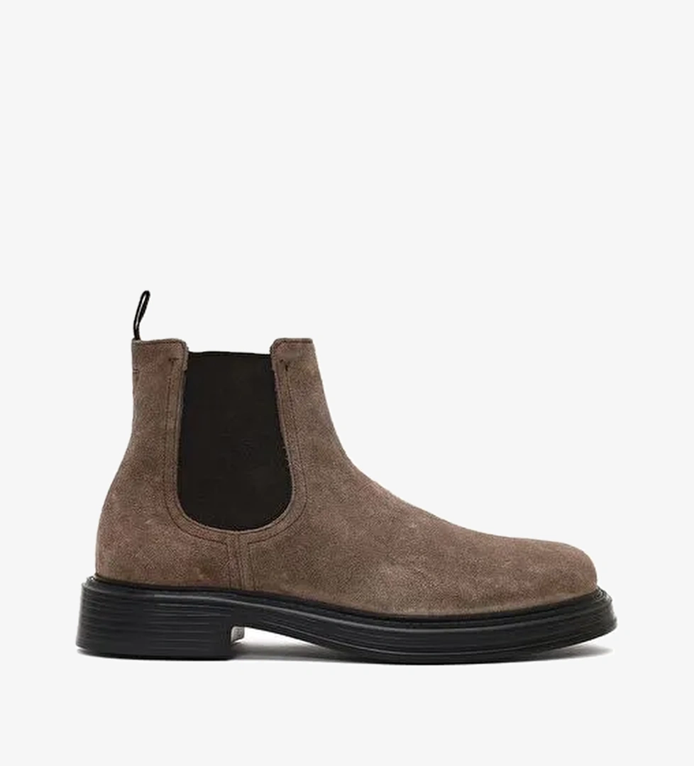 Erkek Vizon Süet Deri Chelsea Bot 25WFD611010 - Görsel 1