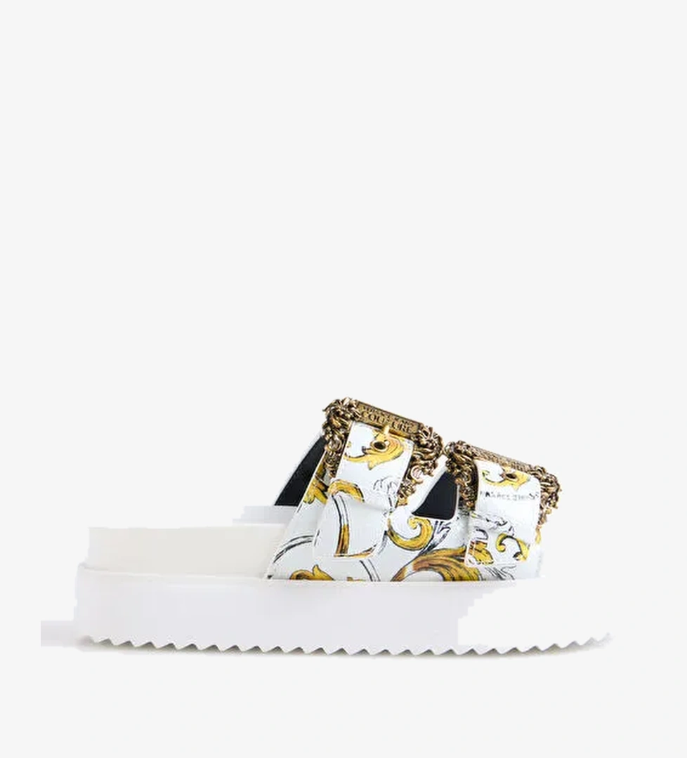 Versace Jeans Couture Beyaz Kadın Terlik 78VA3SM1