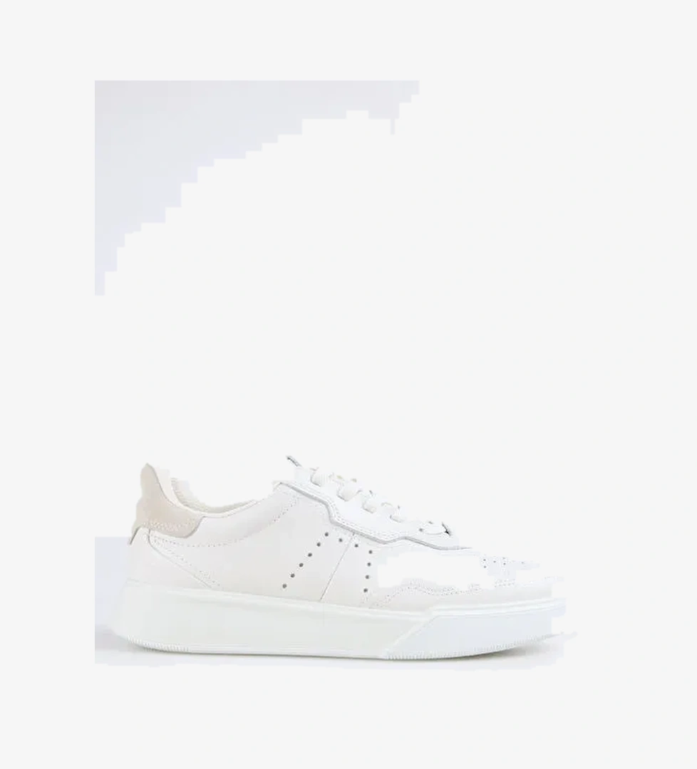 Ecco Beyaz Erkek Sneaker STREET COURT M LEA - Görsel 1