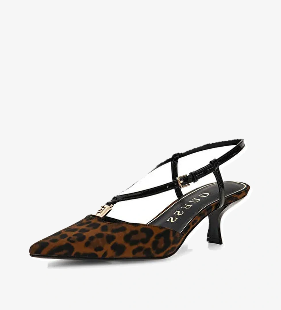 Guess Çok Renkli Kadın Topuklu Ayakkabı FLFDS2FAP08-LEOPA - Görsel 1