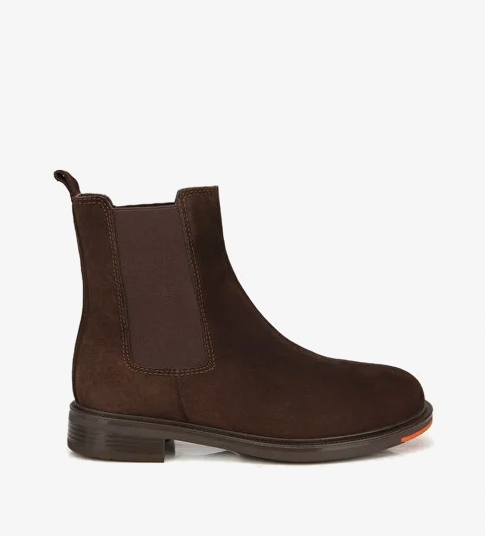 Kadın Süet Deri Kahverengi Lastik Detaylı Düz Bot 01BOH313030A480 - Görsel 1