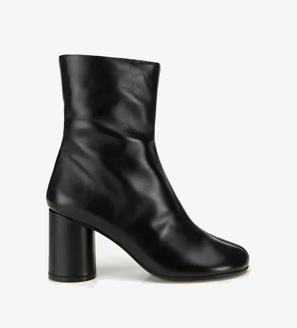 Kadın Deri Siyah Streç Blok Detaylı Topuklu Bot 01BOH315530A100 - Görsel 1