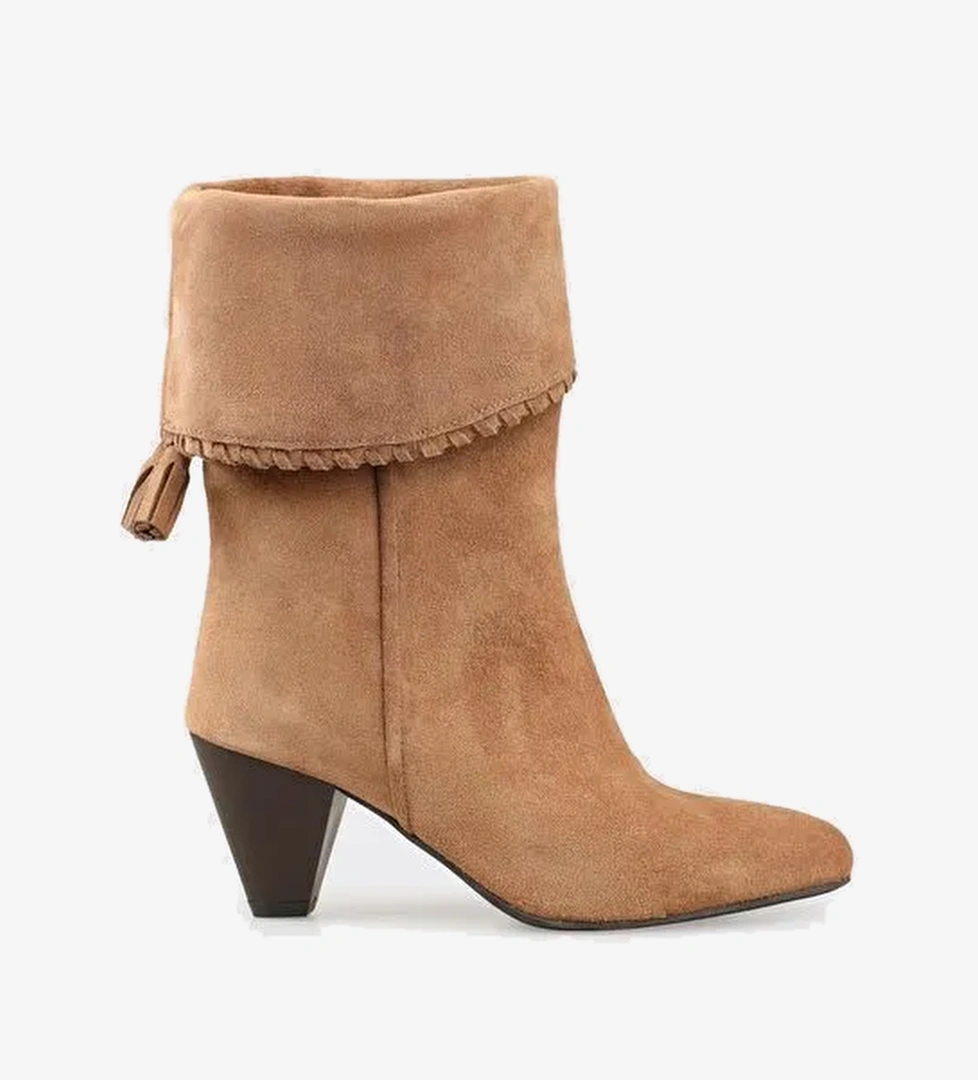 Taba Deri Kadın Klasik Bot - Görsel 1