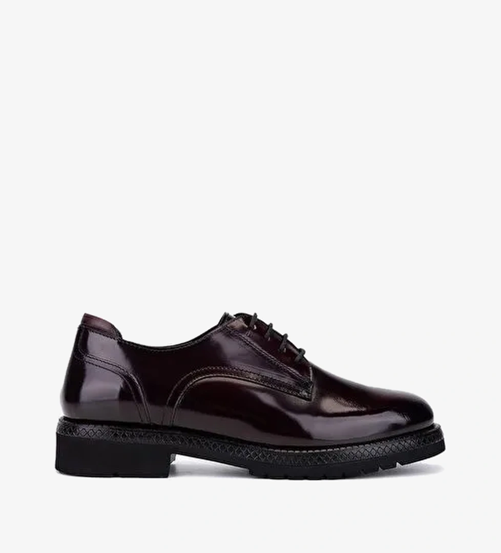 Valmenti Kadın Hakiki Deri Bordo Klasik Ayakkabı - Görsel 1