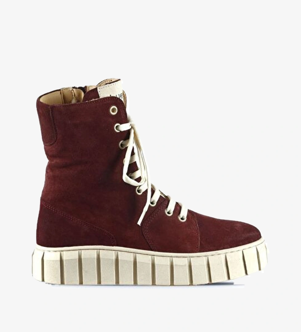 Bueno Shoes Bordo Süet Kadın Düz Bot 01wt3404 - Görsel 1