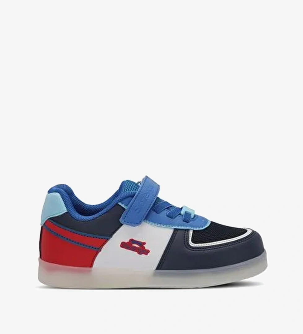 Slazenger PERLE Erkek Çocuk Cırt Cırtlı Lacivert / Beyaz Sneaker - Görsel 1