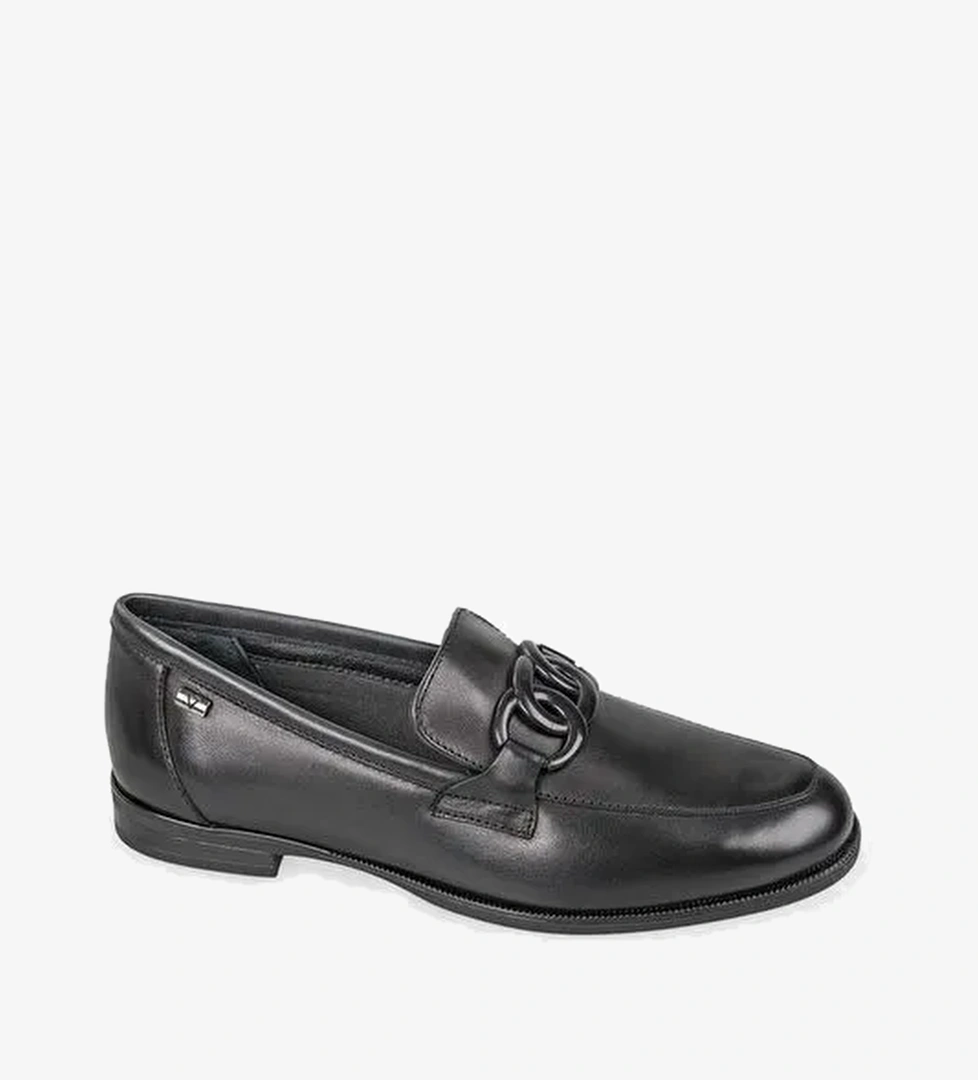 Kadın Oxford ( Klasik) V49704 Valleverde Calz.Donna Scarpa Nappa Nero - Görsel 1