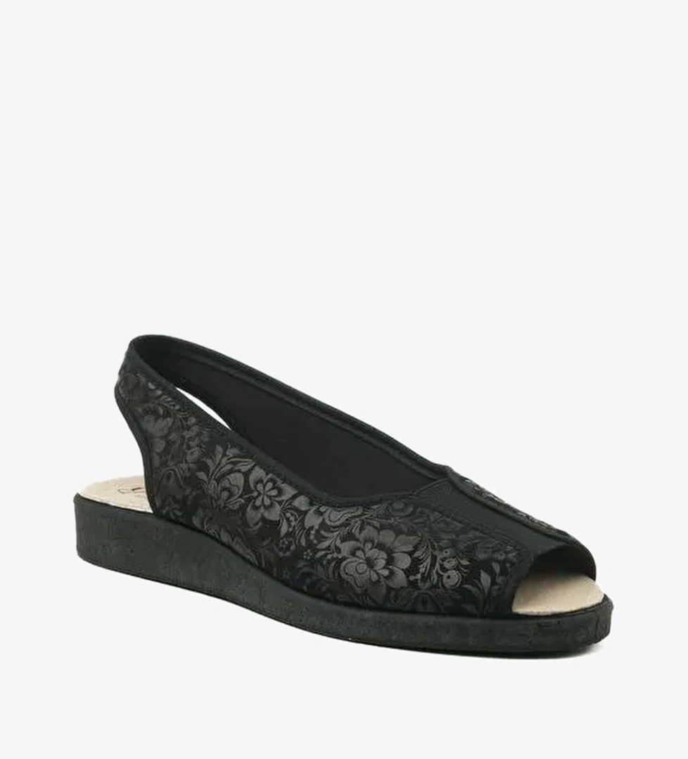 Kadın Sandalet 983 Green Life STRETCH WOMEN'S FOOTWEAR Black - Görsel 1