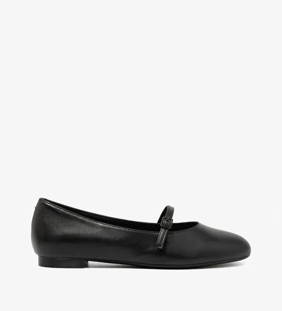 Kadın Babet 70P5 Frau Leather Ballet Flats With Strap - Görsel 1