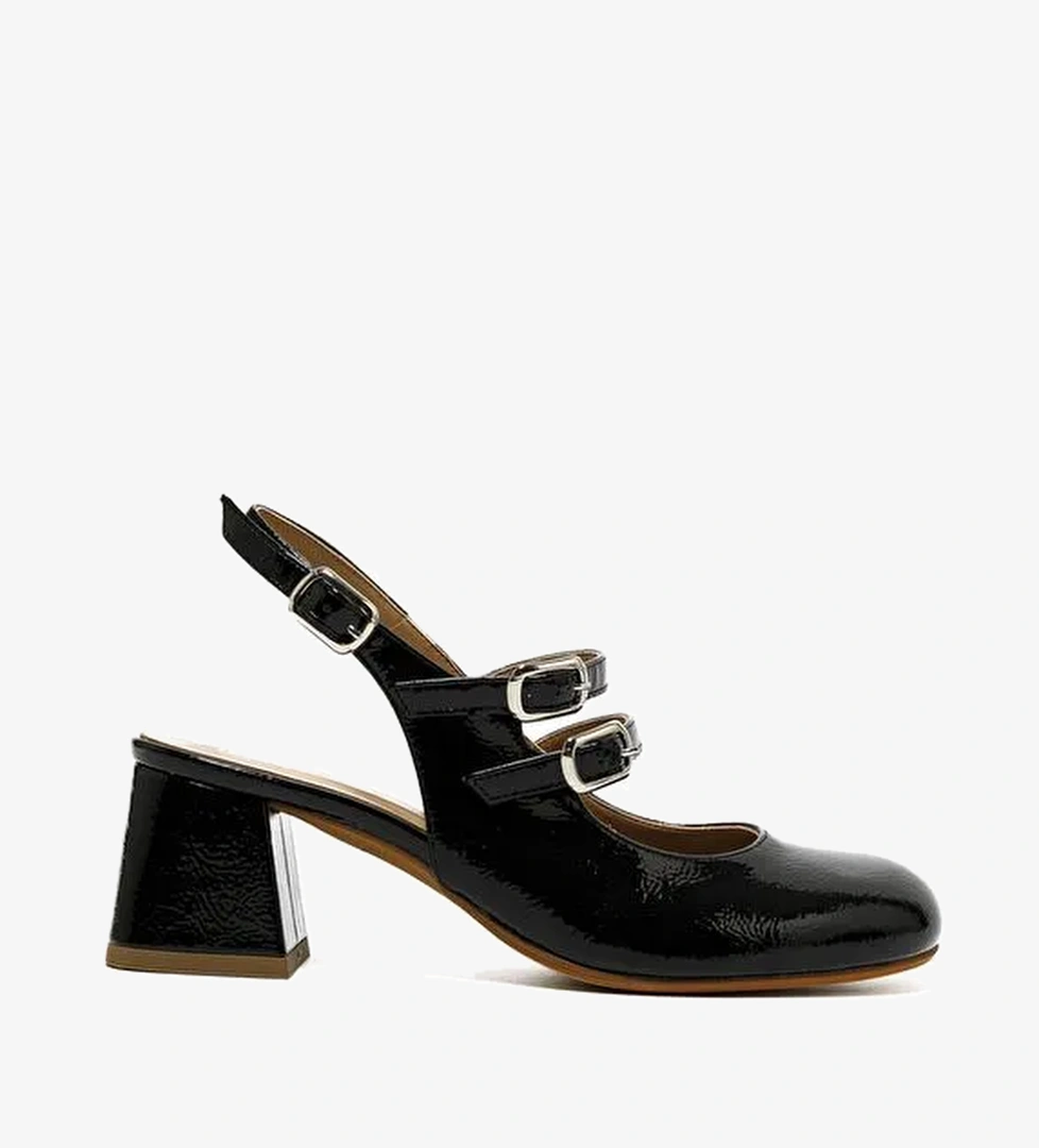 Kadın Sandalet 205558CO Comart 5558 SLIDE Naplack Nero - Görsel 1