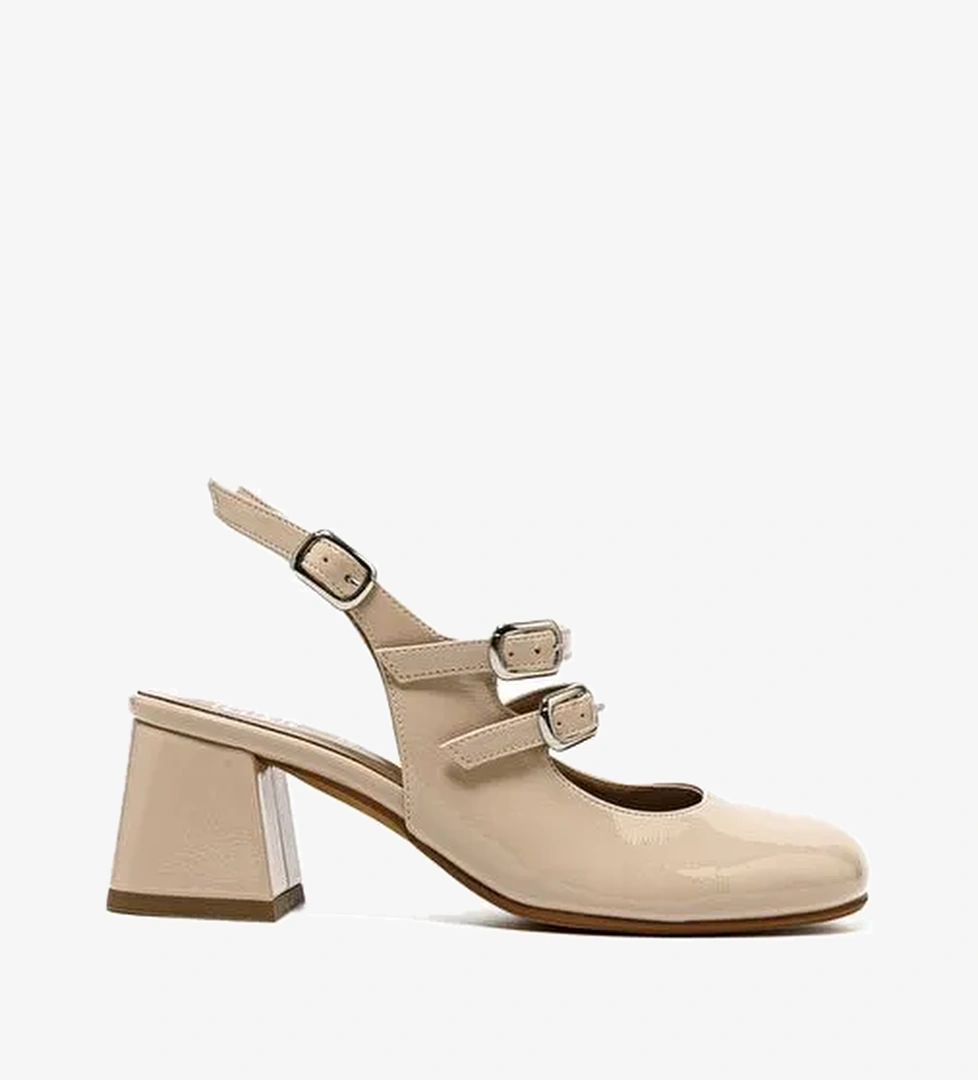 Kadın Sandalet 205558CO Comart 5558 SLIDE Naplack Nude - Görsel 1