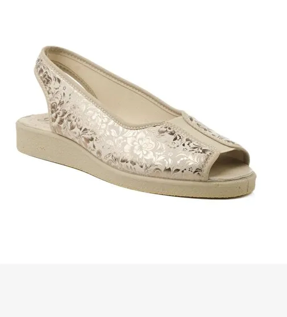 Kadın Sandalet 983 Green Life STRETCH WOMEN'S FOOTWEAR Beige - Görsel 1