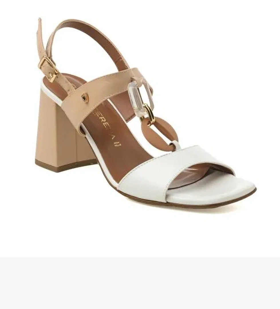 Kadın Sandalet 4D5214DP Donna Serena VIT.SETA BIANCO NUDE - Görsel 1