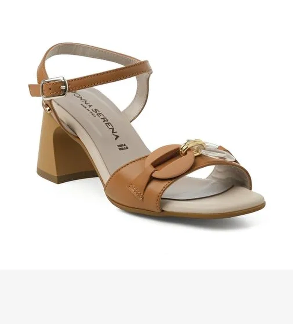 Kadın Sandalet 5P5114DP Donna Serena 5114 SOFTNIL PELLE Cuoio - Görsel 1