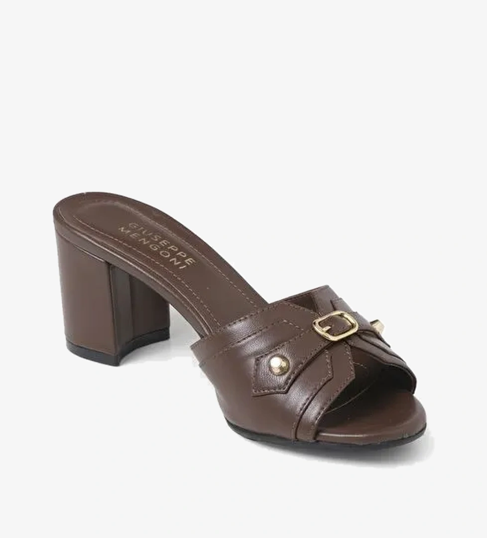 Giuseppe Mengoni Kadın Terlik PO-1918 36 GIUSEPPE MENGONI NAPA 1196 C1475 KAHVE - Görsel 1
