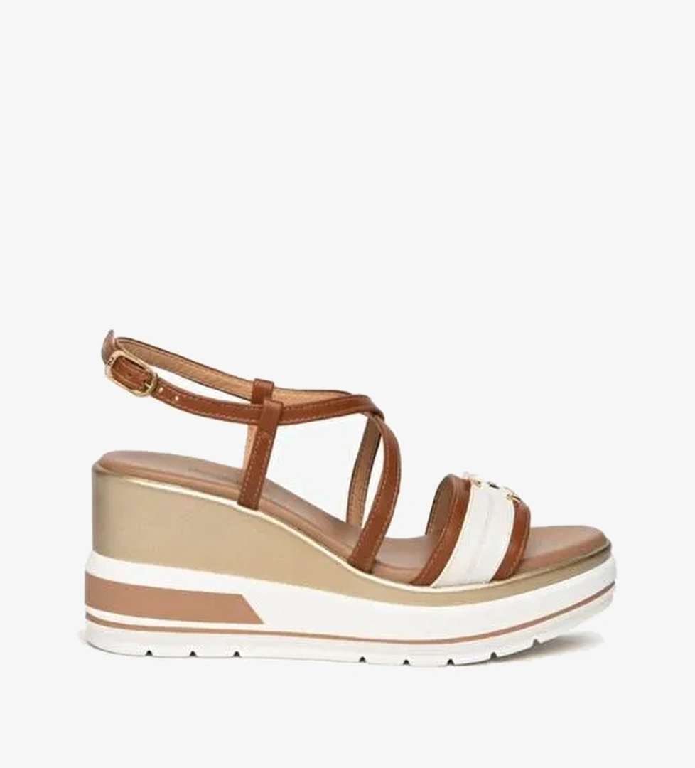 Kadın Sandalet E307701D NeroGiardini ARMENIA SKIPPER MILK POLI.PEROSA 42695 BI329-Cognac - Görsel 1