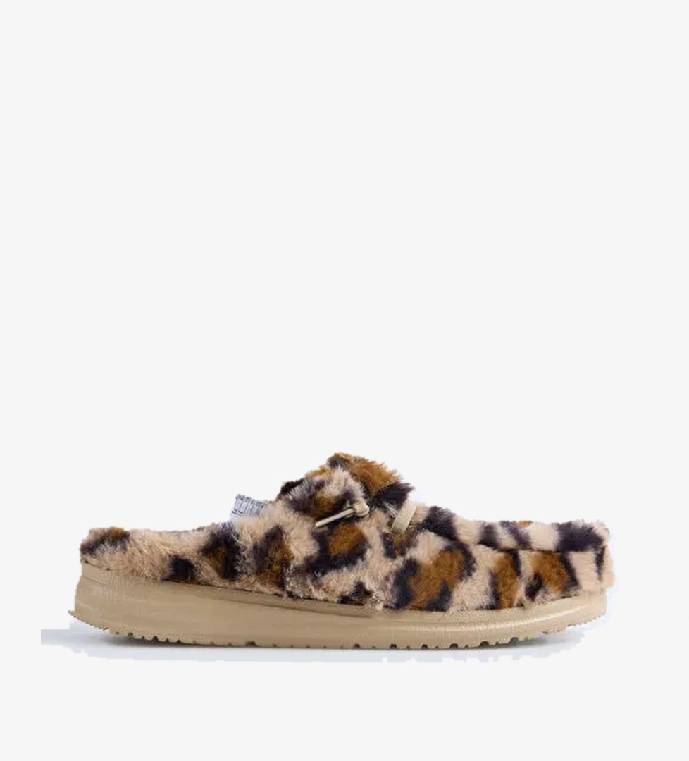 Hey Dude Kahverengi Kadın Terlik Wendy Slipper Leo Fur - Görsel 1