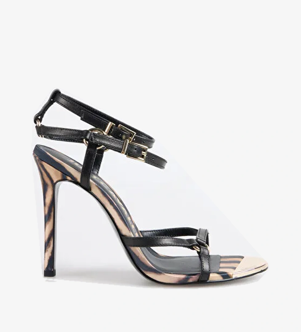 Just Cavalli Siyah Kadın Topuklu Sandalet 78RA3S23 - Görsel 1