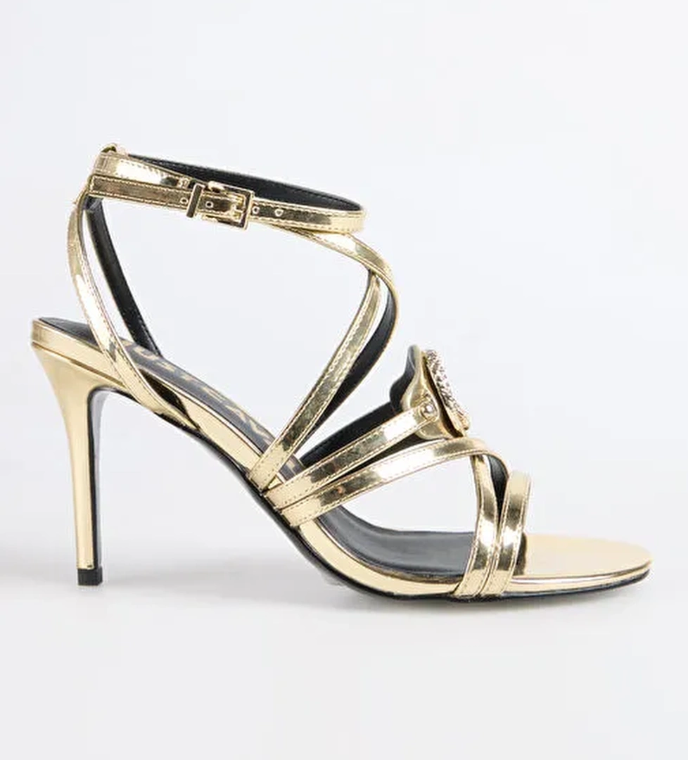 Just Cavalli Altın Kadın Topuklu Sandalet 78RA3S34
