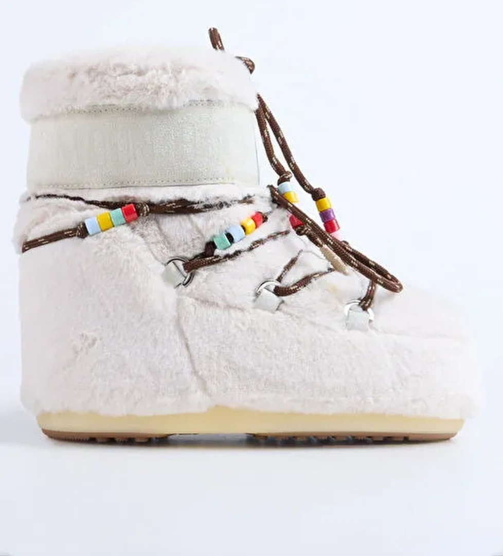 Moon Boot Moon Boot Bej Siyah Kadın Kar Botu 80d1409470 model görseli