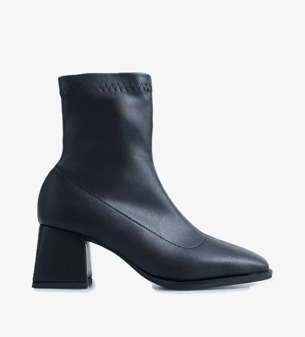 F By Fabrika Siyah Kadın Topuklu Bot FOLEY - Görsel 1
