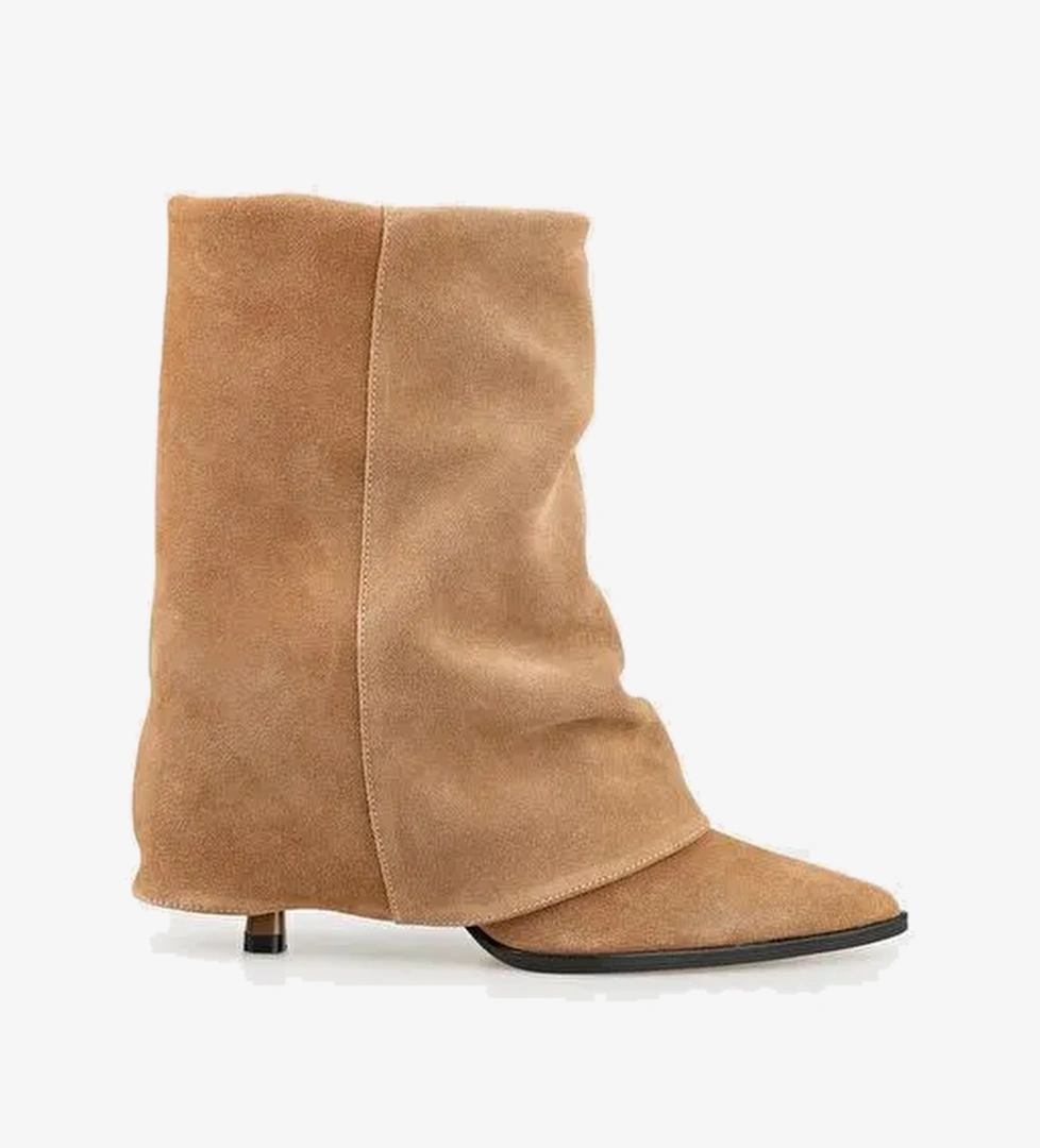 Taba Deri Kadın Klasik Bot - Görsel 1