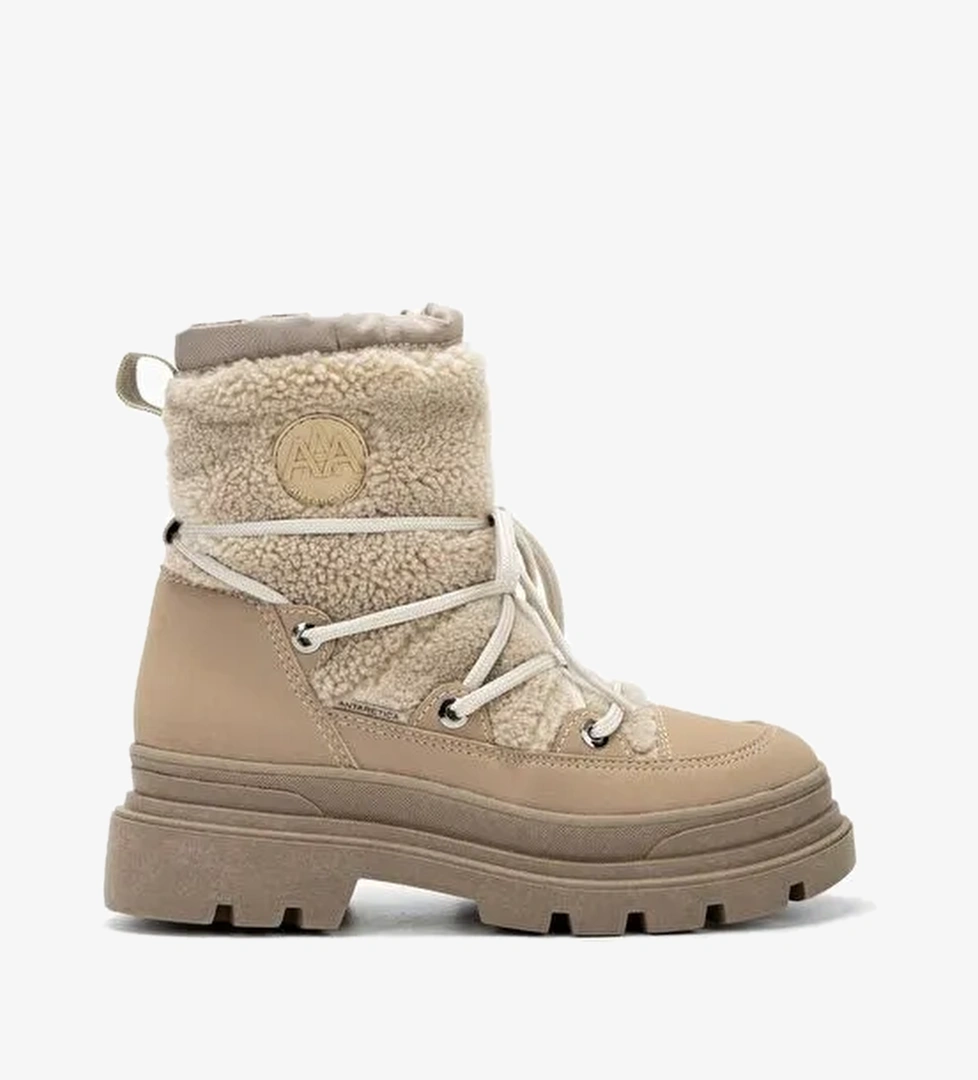 Effetre Kadın DERI/KURK Bej Kar Botu - Görsel 1