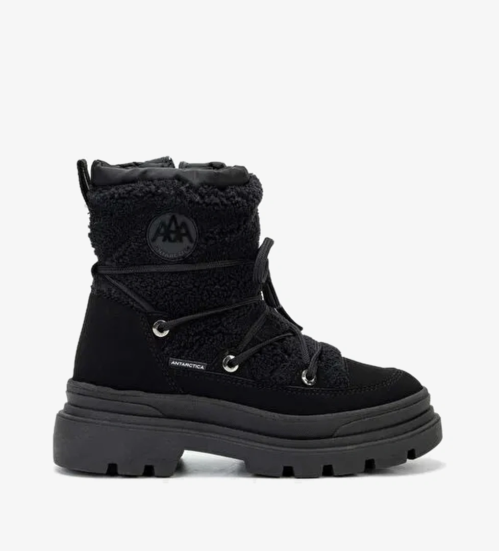 Effetre Kadın DERI/KURK Siyah Kar Botu - Görsel 1