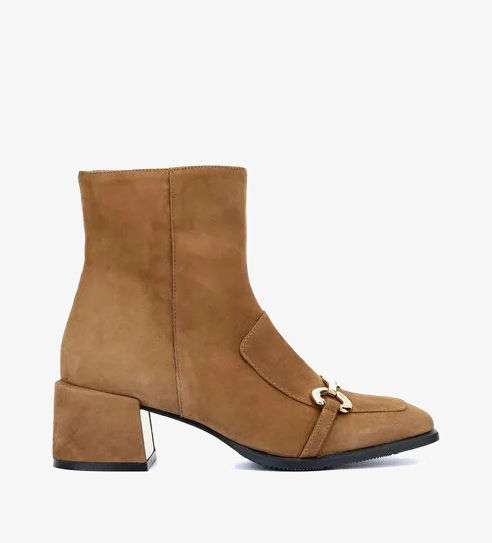 Evaluna Kadın Hakiki Deri Taba Casual Bot - Görsel 1