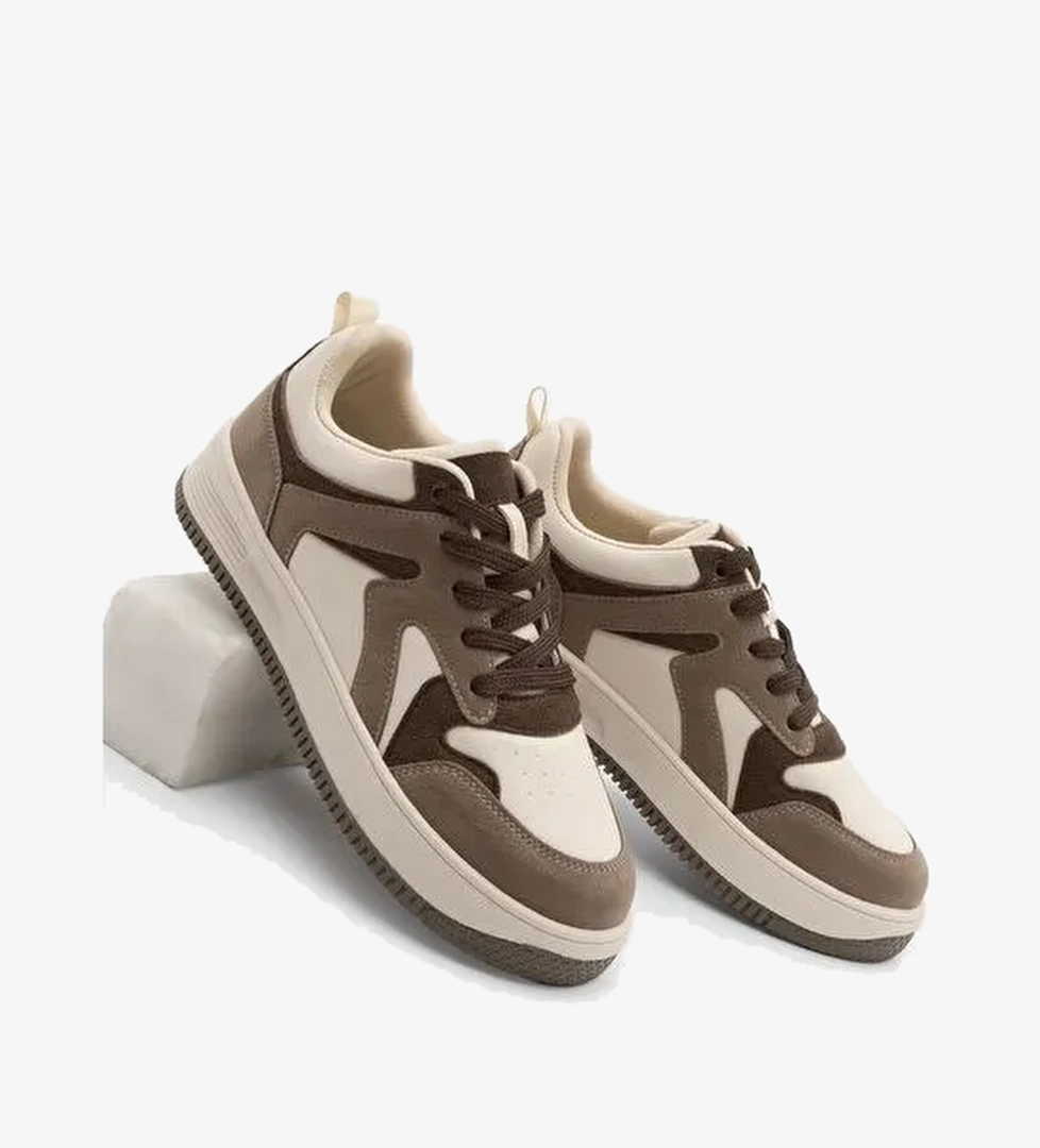 Kadın Sneaker Yüksek Taban Spor Ayakkabı Aryan Vizon - Görsel 1