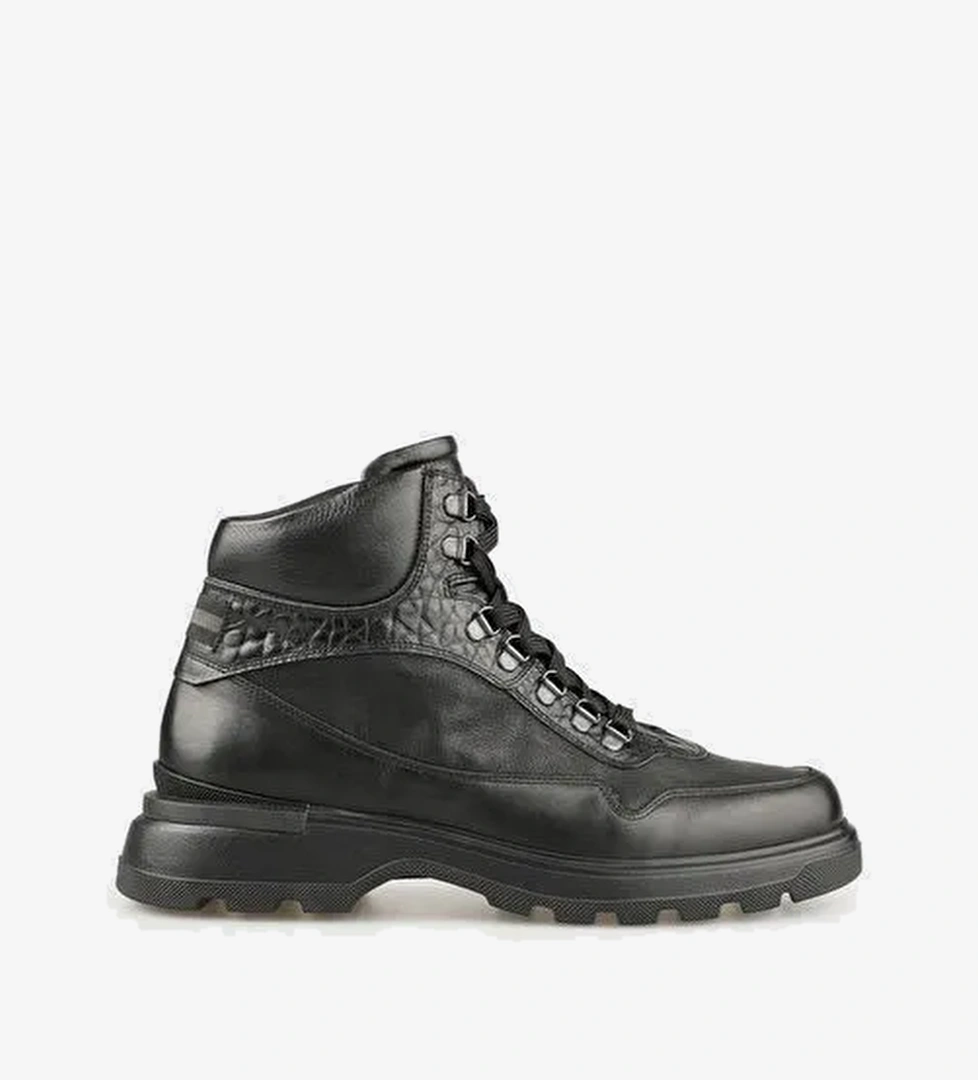 Siyah Deri Erkek Spor Bot - Görsel 1