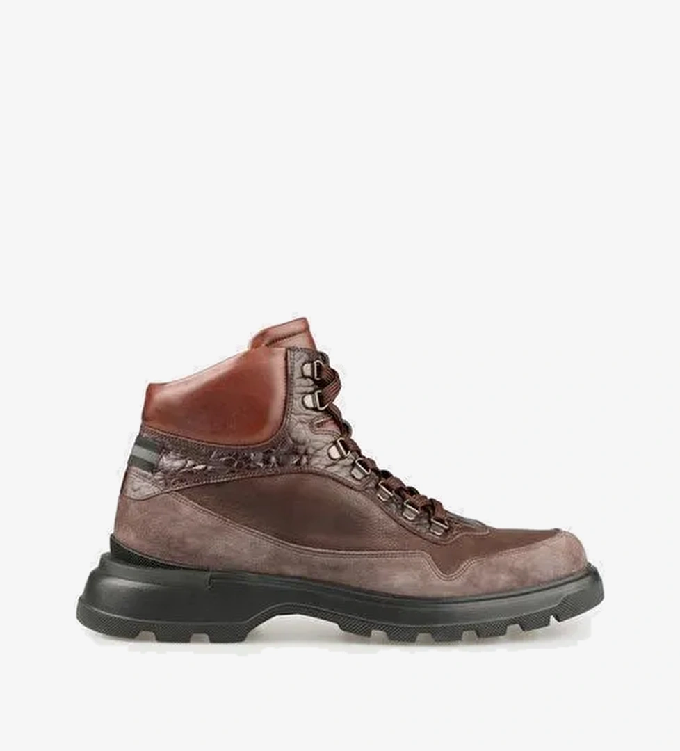 Kahve Deri Erkek Spor Bot - Görsel 1