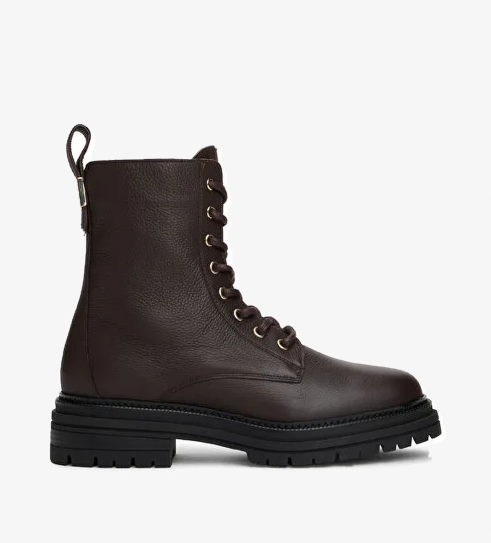 Tommy Hilfiger Kahverengi Kadın Deri Bot FW0FW08767BCR - Görsel 1