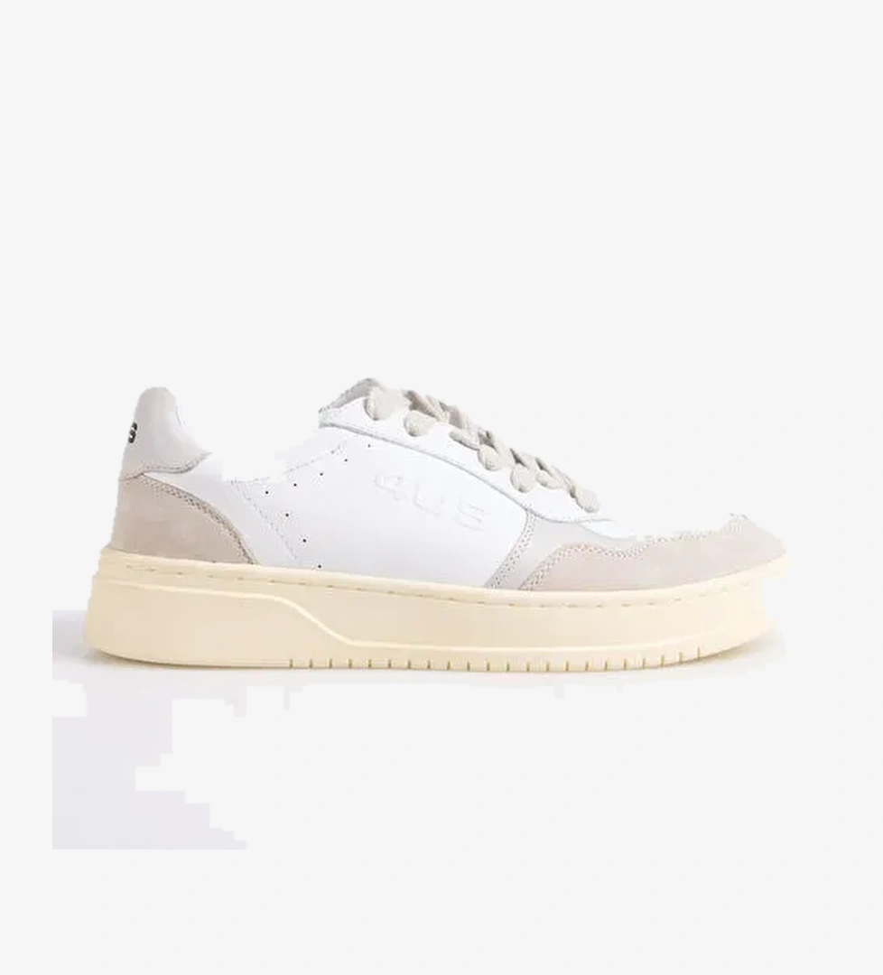 4US Beyaz Erkek Deri Sneaker MARK 100