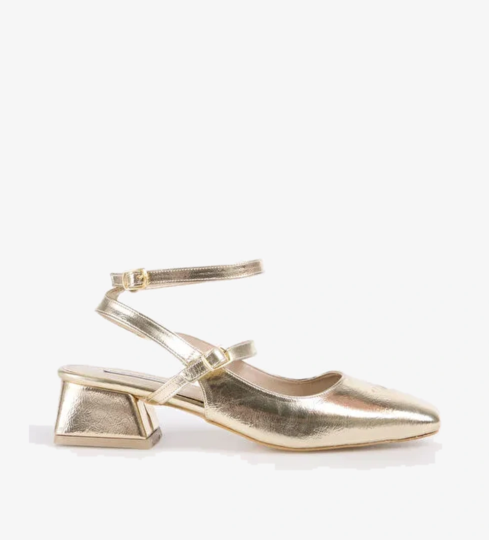 F By Fabrika Altın Kadın Topuklu Ayakkabı KAIR