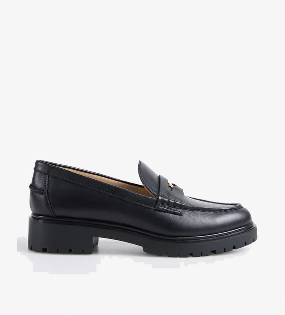 Lauren Ralph Lauren Siyah Kadın Deri Loafer 802967752001 - Görsel 1