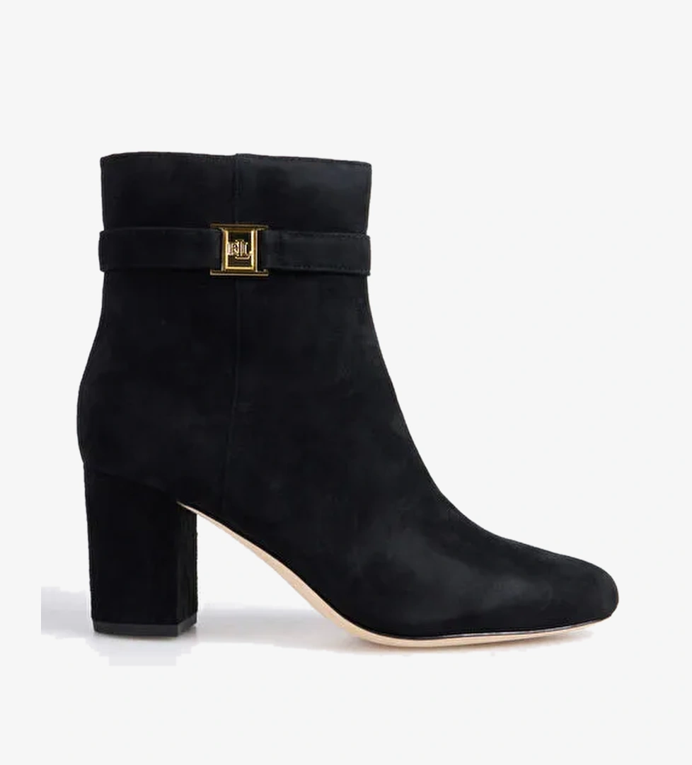 Lauren Ralph Lauren Siyah Kadın Deri Topuklu Bot 802967827001