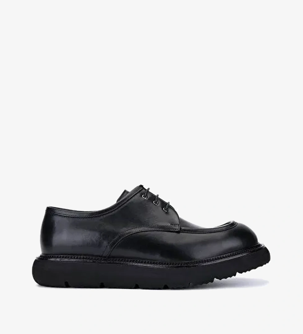 Tamer Tanca Erkek Hakiki Deri Siyah Deri Casual Ayakkabı - Görsel 1