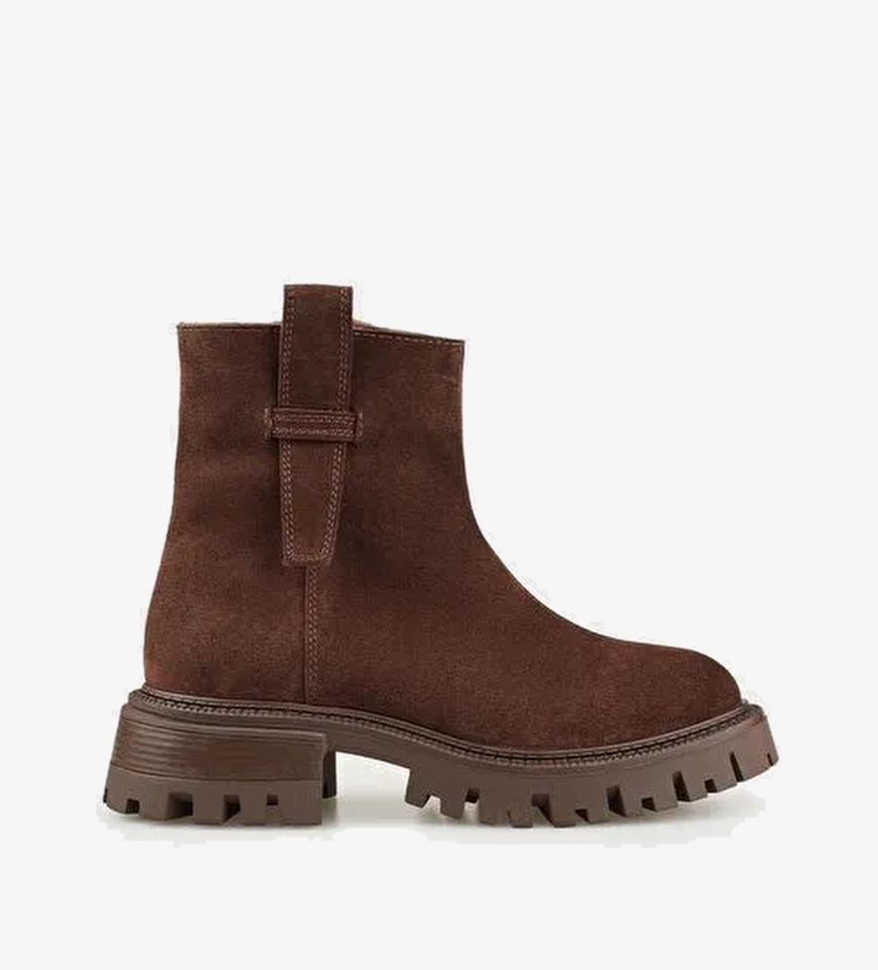 Kahve Deri Kadın Günlük Bot - Görsel 1