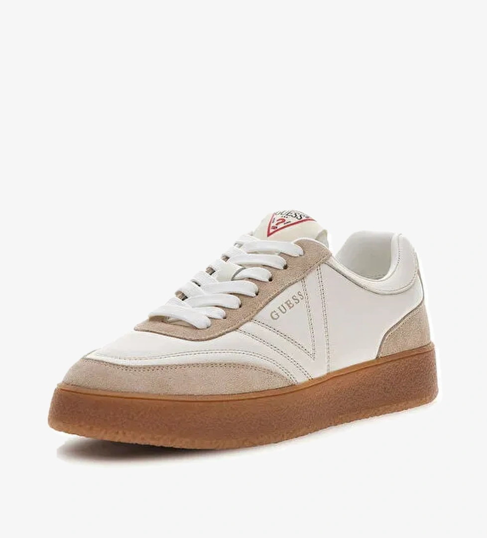 Guess Ekru - Krem Erkek Sneaker WİMOH - Görsel 1