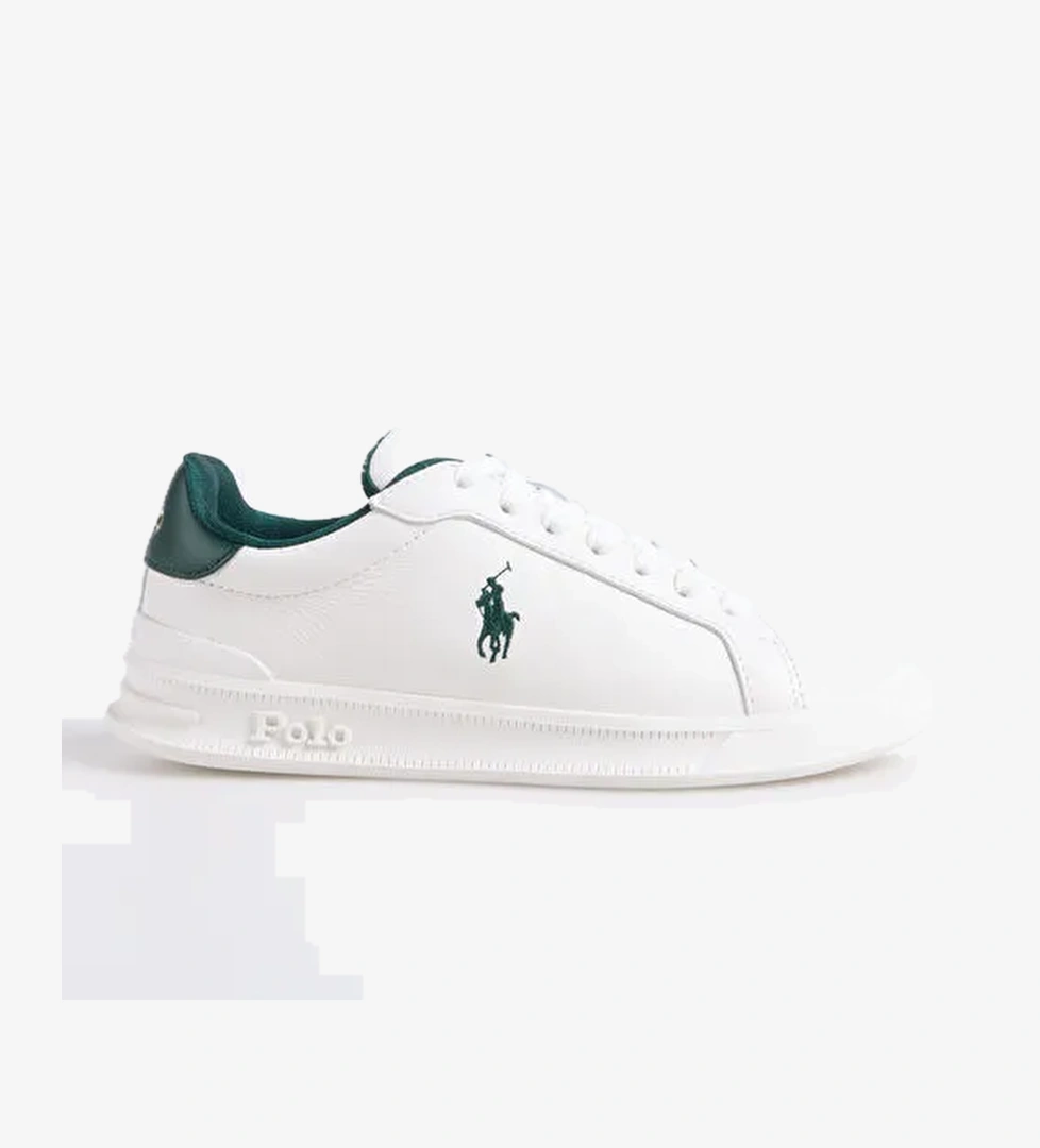 Polo Ralph Lauren Beyaz Kadın Deri Sneaker HRT CRT II - Görsel 1
