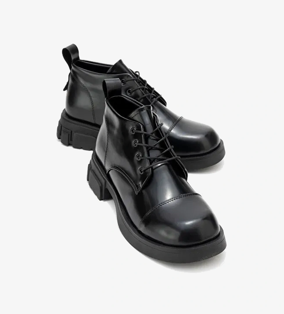 LAGOM Siyah Mat Rugan Kadın Bot - Görsel 1