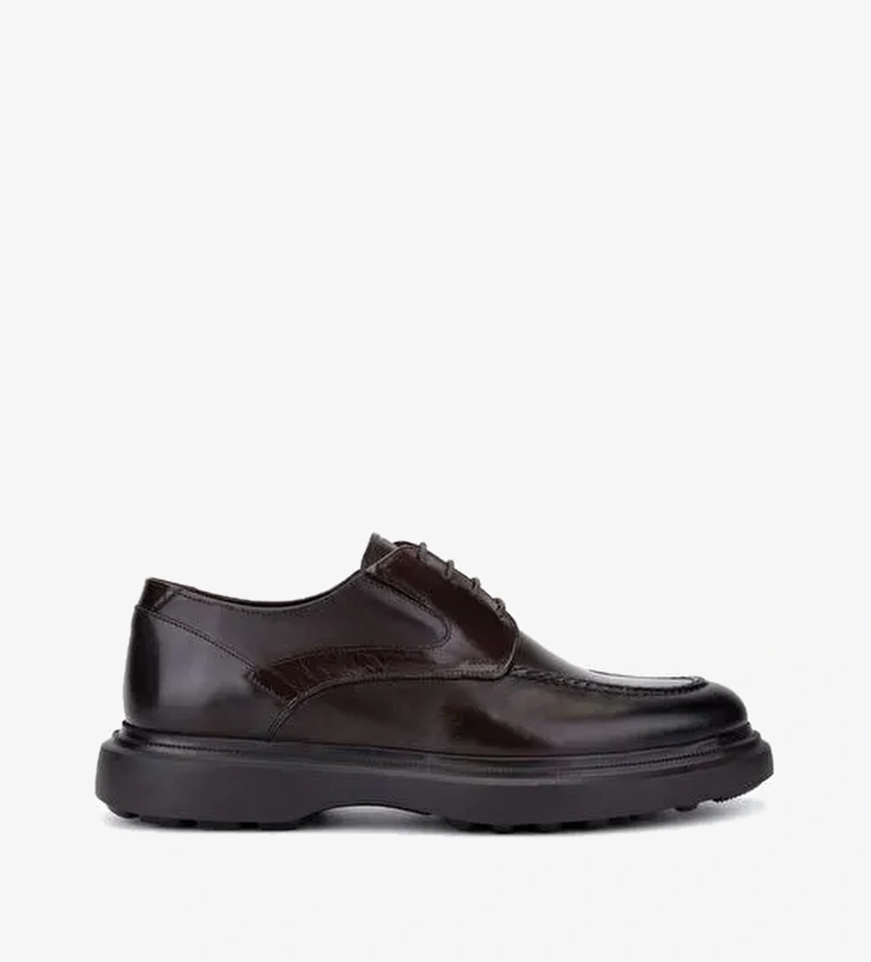 Valmenti Erkek Hakiki Deri Kahverengi Casual Ayakkabı - Görsel 1