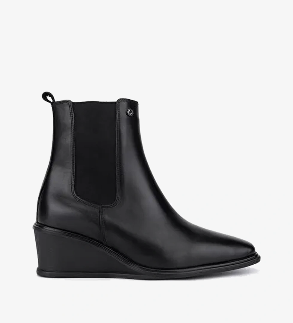 Valmenti Kadın Hakiki Deri Siyah Topuklu Bot - Görsel 1