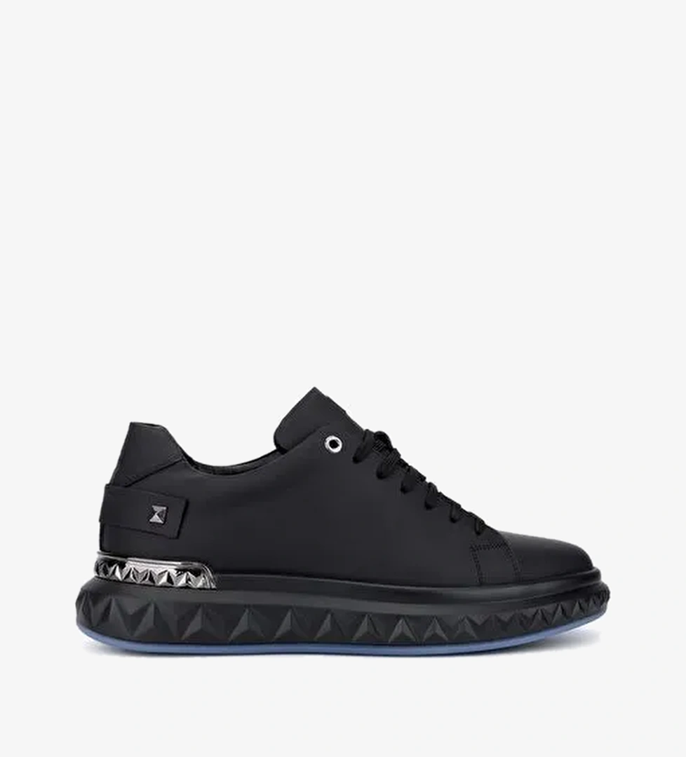 Valmenti Erkek Hakiki Deri Siyah Sneakers & Spor Ayakkabı - Görsel 1